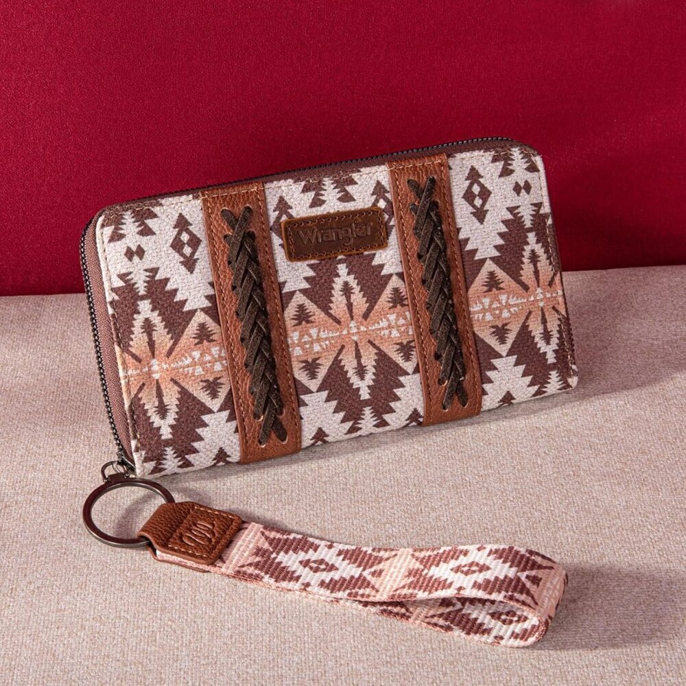 Wallet Purse for Women Western Aztec Clutch Wristlet Wallet with Credit Card Hol - Picture 2 of 6